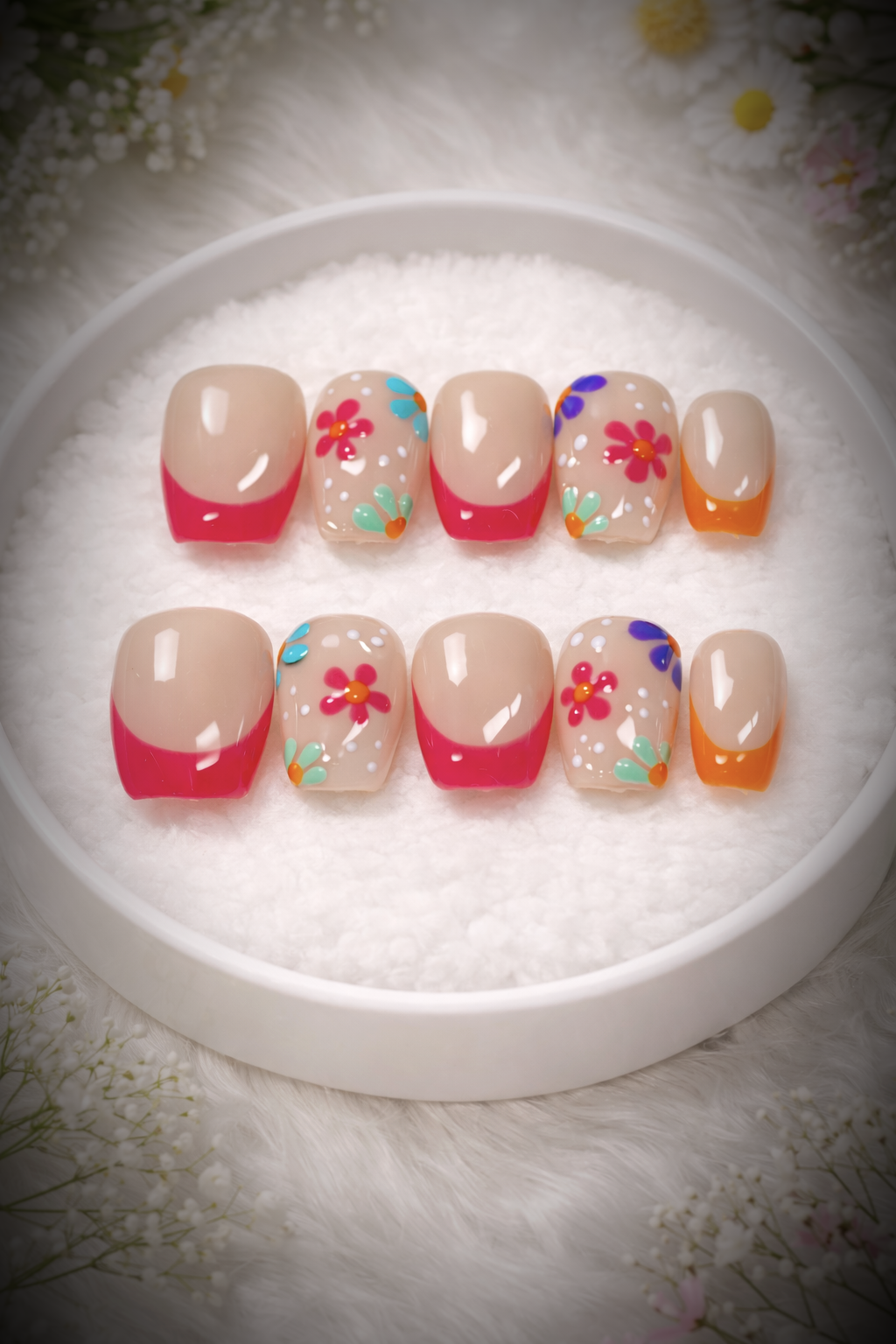 🌈 Flower Pop Cutie – Colorful French