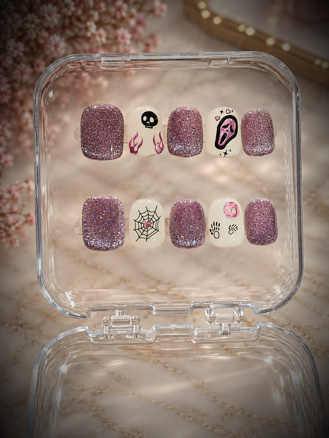 Dark Romance – Handmade Halloween Press On Nails