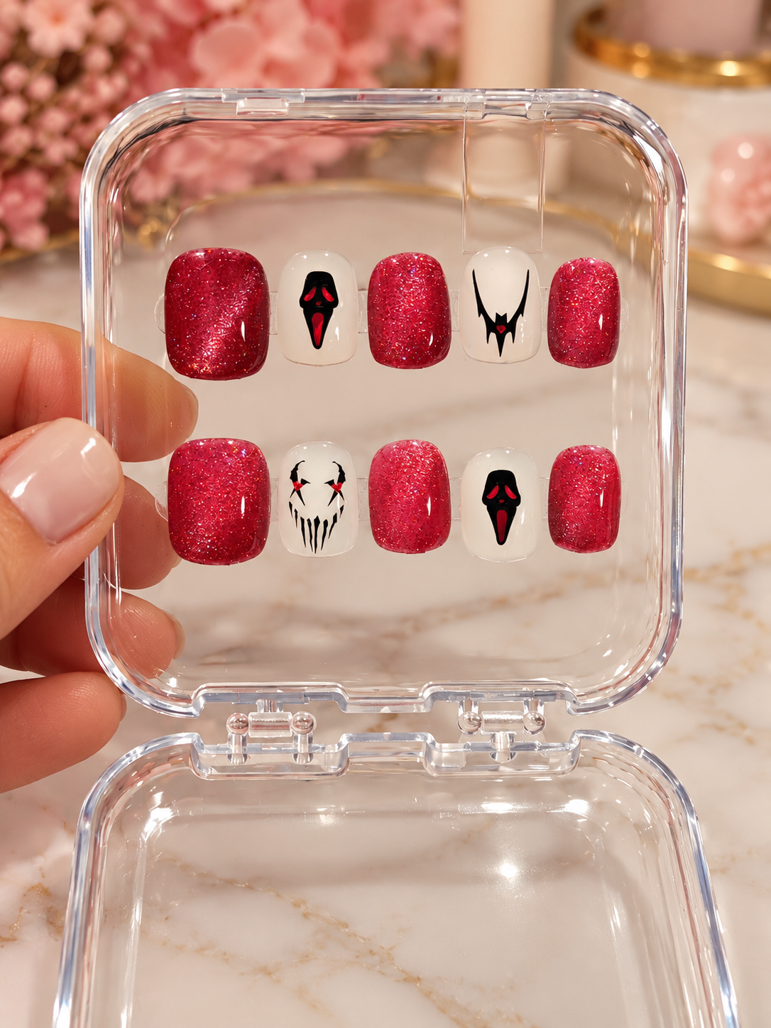 🎃 Bloody Glam – Halloween Press-On Nails